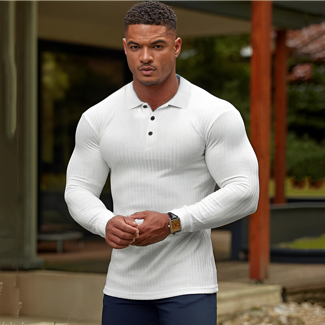 THE MILO SLIM FIT LONG SLEEVE POLO